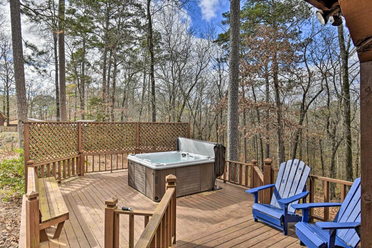 Hilltop Hot Springs Log Cabin With Hot Tub And Grill! Bagian luar foto