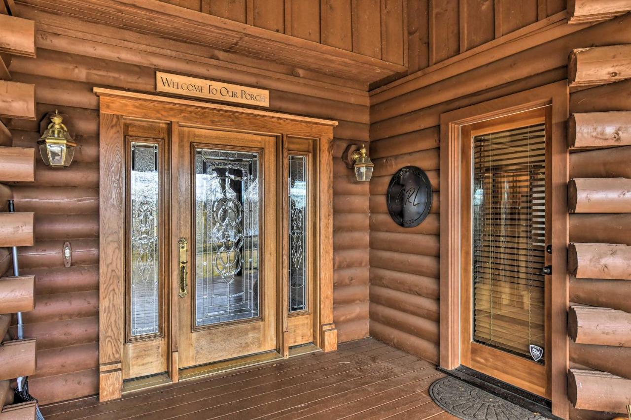 Hilltop Hot Springs Log Cabin With Hot Tub And Grill! Bagian luar foto