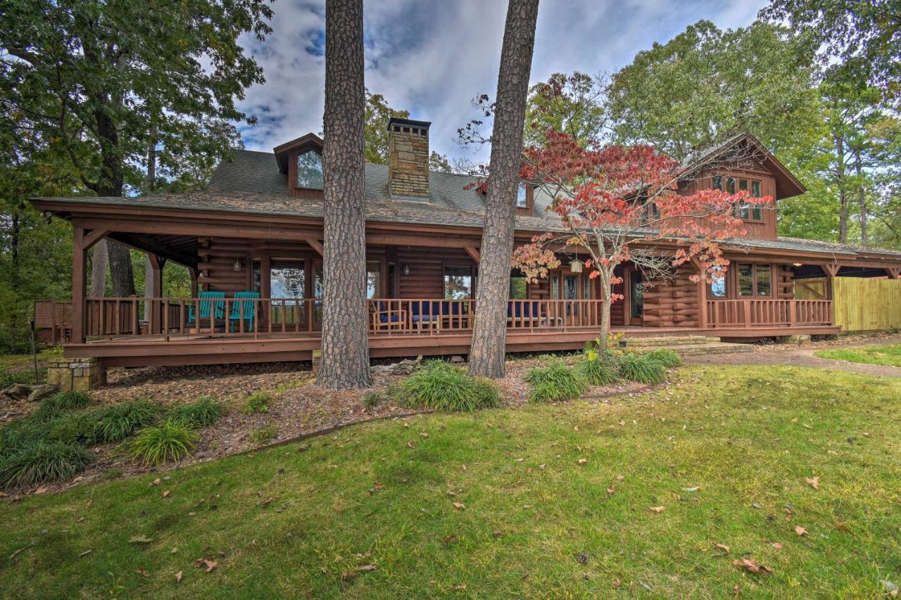 Hilltop Hot Springs Log Cabin With Hot Tub And Grill! Bagian luar foto